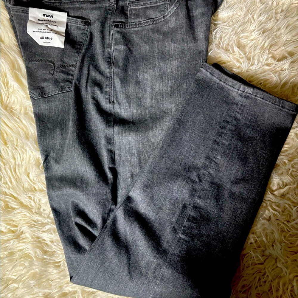 NWT Mavi Jeans Zach Straight Leg 5-Pocket Pants Mens 42x34 Dark Gray Stretch NEW
